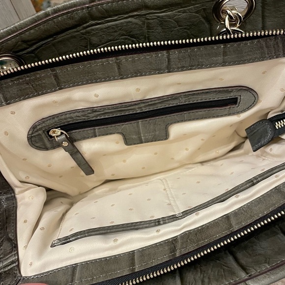 Kate Spade Green Croc Embossed Glossy Chain Strap Bag - Picture 7 of 7